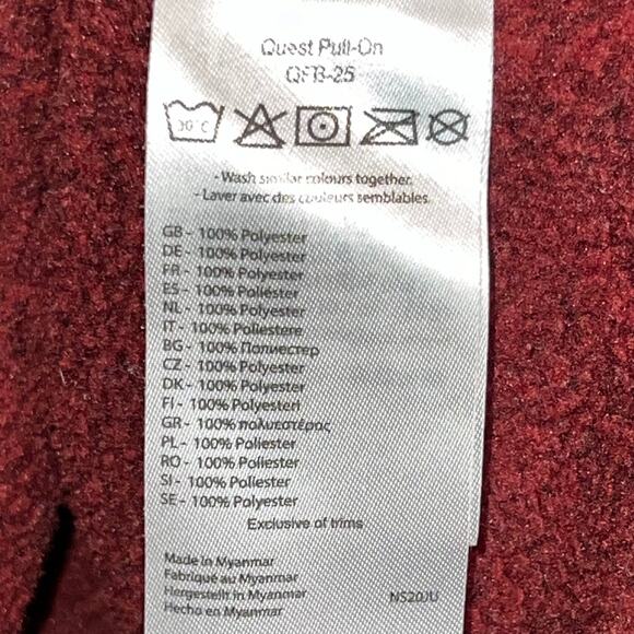 Rab Quest Pull-On Fleece Sweater Pullover Oxblood Red Men's Size L - Picture 5 of 6